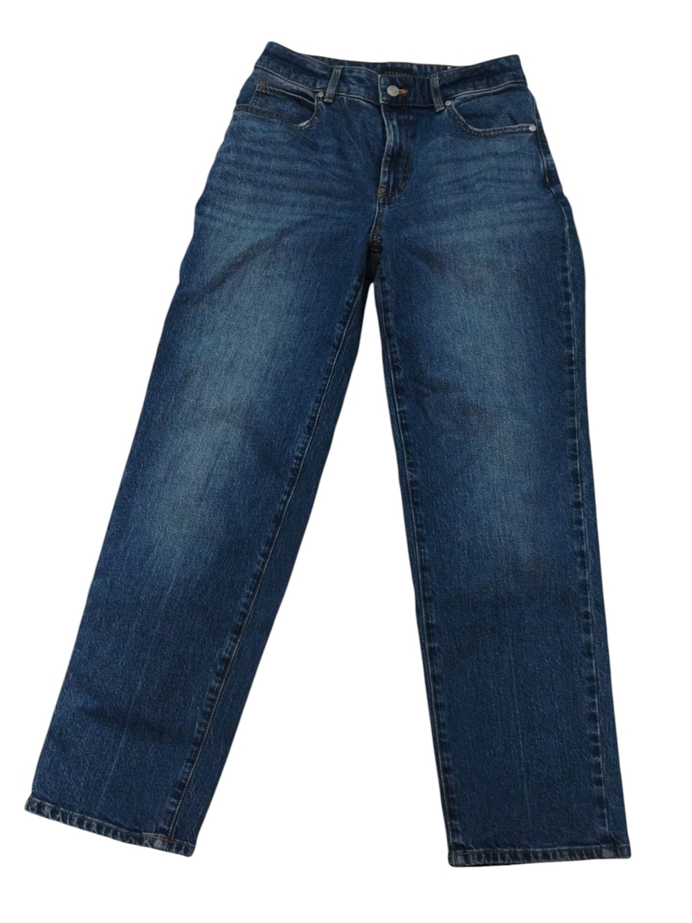 Talbots Classic High-Rise Straight Leg Jeans - Dark Blue Wide Leg SZ 6